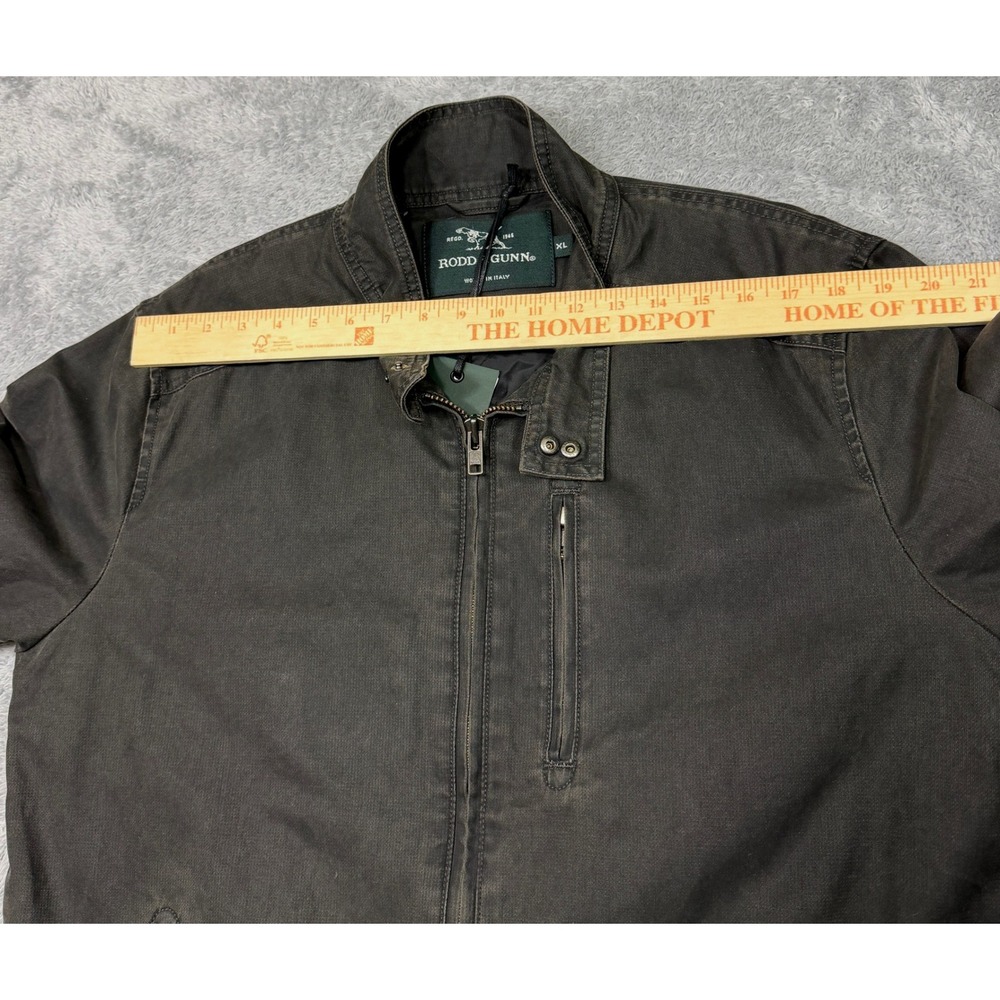 Rodd & Gunn The Jack Jacket Mens XL Gray Brown Bracken Distressed Italian Canvas - Picture 9 of 11